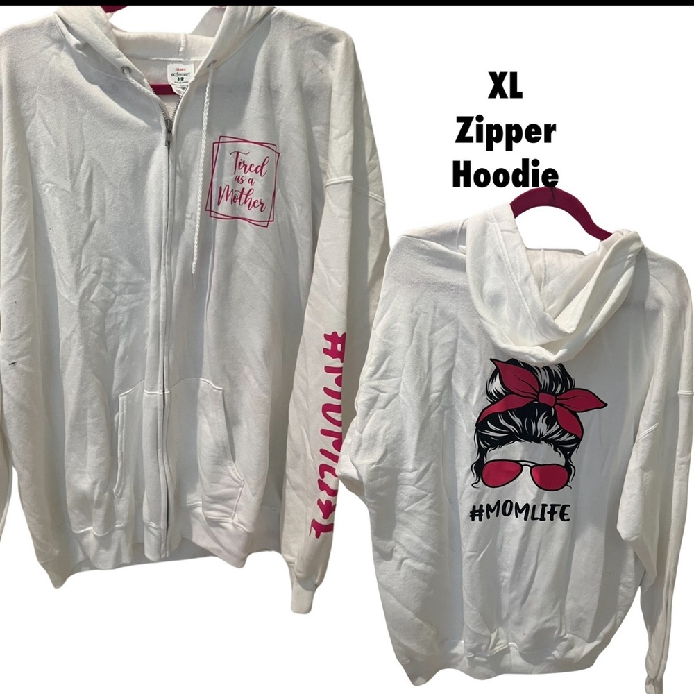 Mom Life zipper hoodie